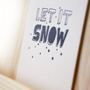 finicrafts Let it snow Xmas Letterpress-Postkarte