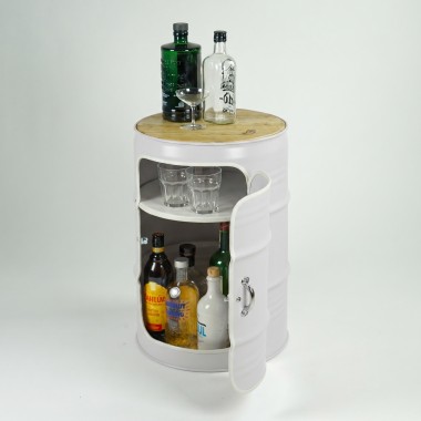 Lockengelöt - Minibar mit Tür - aus Hamburger Ölfässern