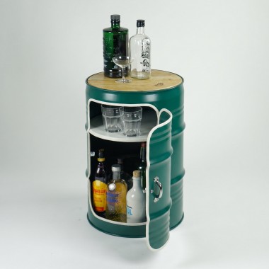 Lockengelöt - Minibar mit Tür - aus Hamburger Ölfässern