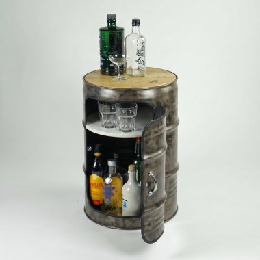 Lockengelöt - Minibar mit Tür - aus Hamburger Ölfässern