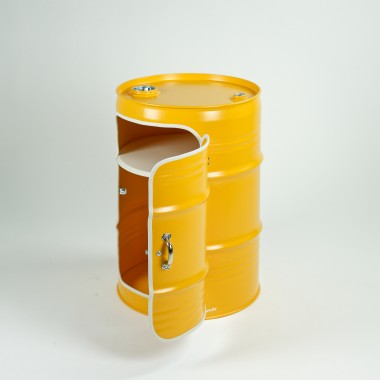 Lockengelöt - Minibar mit Tür - aus Hamburger Ölfässern