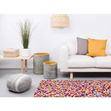 myfelt Filzkugelteppich Lotte rechteckig
