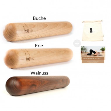 rollholz – Minirolle aus Holz für punktuelle Massage von Füßen, Arme & Beine