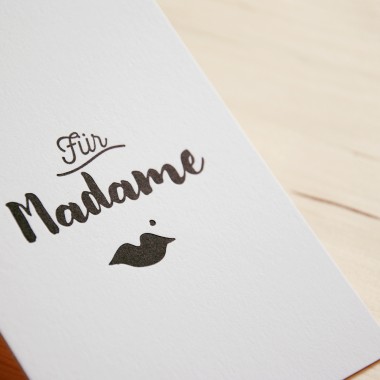 finicrafts Madame Letterpress-Postkarte