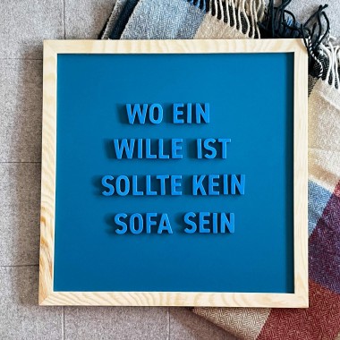 Magnetische Kreidetafel 40x40cm mit Holzrahmen | TYPE OH