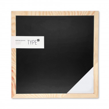 Magnetische Kreidetafel 40x40cm mit Holzrahmen | TYPE OH