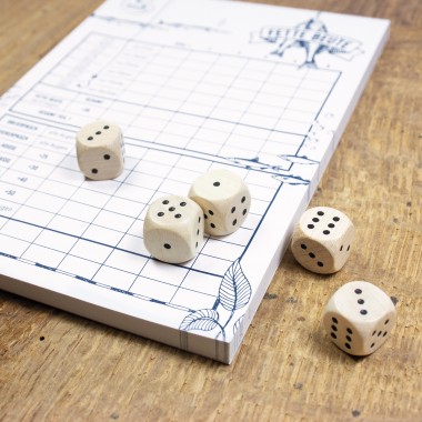Würfelspiel "Fette Beute" als Set im Säckchen (mit Würfeln)