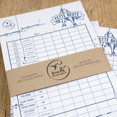 Würfelspiel "Fette Beute" als Set im Säckchen (mit Würfeln)