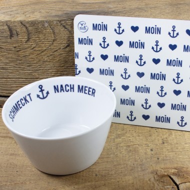 Frühstücksbrettchen Moin-Anker-Herz
