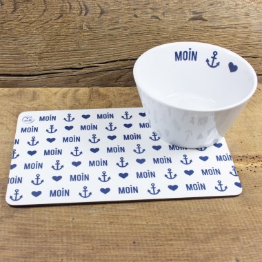 Frühstücksbrettchen Moin-Anker-Herz