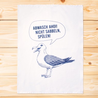 Geschirrtuch "Abwasch Ahoi - Möwe"