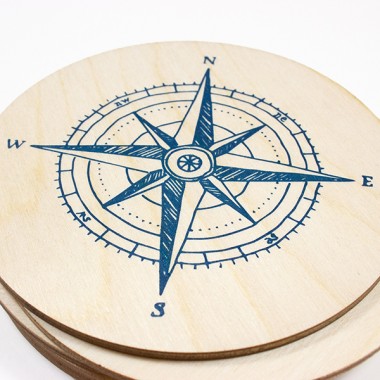 Bow & Hummingbird Untersetzer
Kompass (4 Stück)