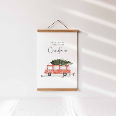  Paperlandscape | Aquarell Kunstdruck | Weihnachtscamper | Weihnachtsposter | verschiedene Größen 