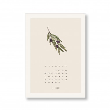 Botanik-Kalender 2022, DIN A4, 
Blumenkalender - SANS.