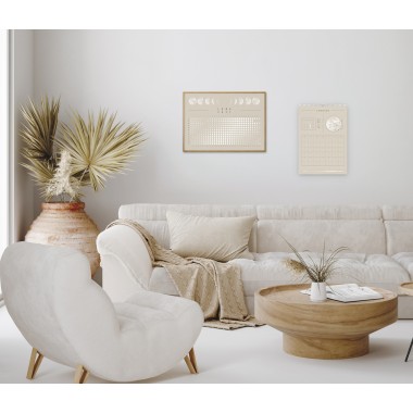 Mondkalender 2027 Poster Beige // ShellyCreates