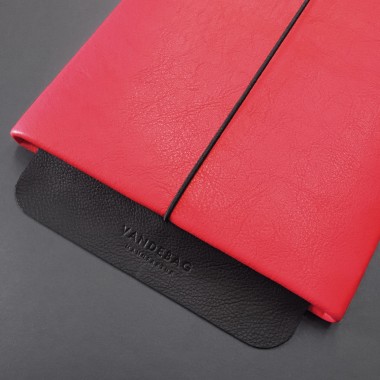 VANDEBAG - MacBook Hülle aus rotem Leder