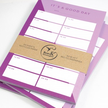 Notizblock-Set „It’s a good day & It’s a good week“ – 2er Set in A6 aus Recyclingpapier
