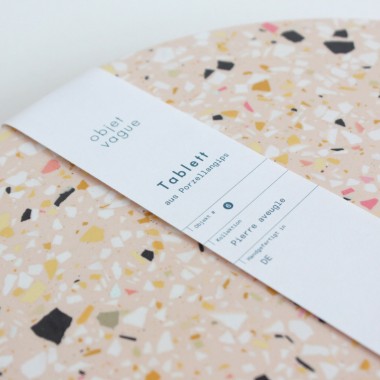 Terrazzo Untersetzer Koralle / objet vague