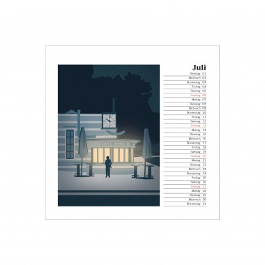 Halle Kalender 2025 - quadratisch, 21 x 21 cm