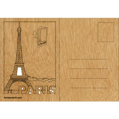 formes Berlin Paris-Karten - 6 Postkarten aus Holz