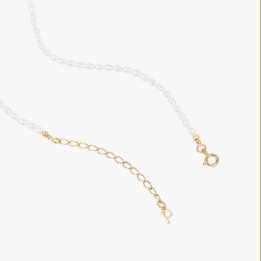 Flower Pearl Necklace | Halskette aus Süßwasserperlen | Paeoni Colors