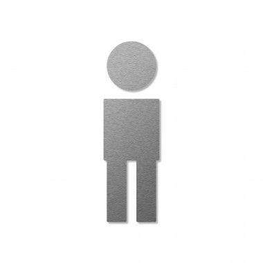 Keilbach Piktogramm Symbol "Mann" aus Edelstahl, selbstklebend, Höhe 11 cm


