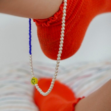 »Tummy« SMILEY-Kette in Kobaltblaumit von pinapina