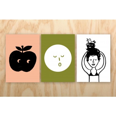 Postkarte – Print (DIN A5), Apfel