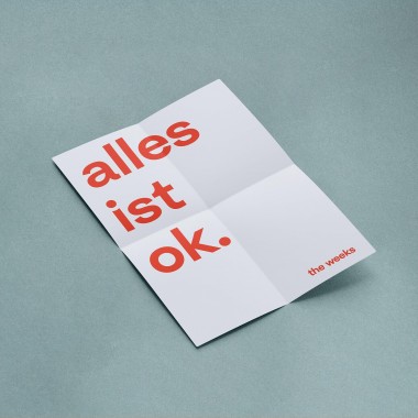 the weeks Falt-Poster "alles ist ok" fürs Wochenbett für Schwangere, Mütter und Mamas