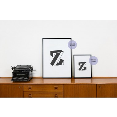 POSTER ABC – ALPHABET BUCHSTABE Z Studio Schön® ABC Kollektion