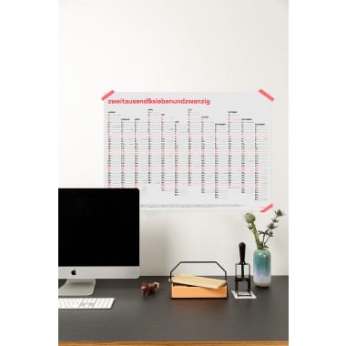 zweitausend&siebenundzwanzig - A1 Wandkalender 2027 - korall