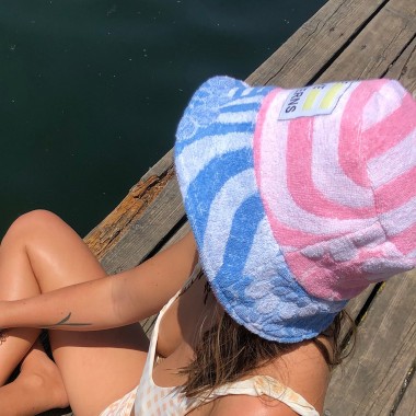 We Make Patterns - Towel Bucket Hat Rosa/Blue