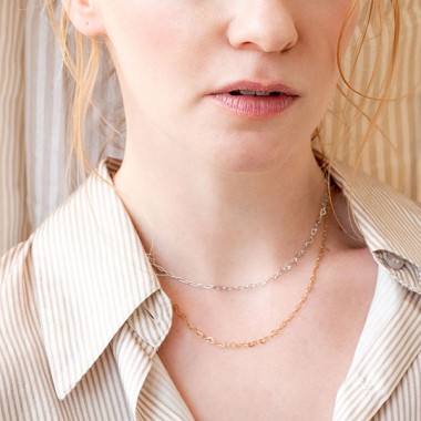 related by objects - just hearts necklace - 925 Sterlingsilber weiß rhodiniert