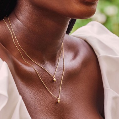 related by objects - tag it! necklace - 925 Sterlingsilber 18k goldplattiert