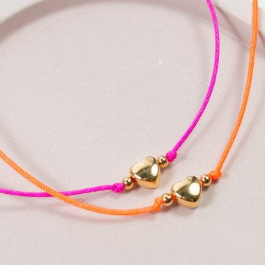 Armband auf Karte - Herzen - eins für dich, eins für mich