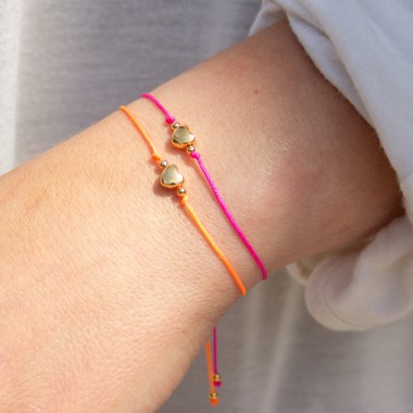 Armband auf Karte - Herzen - eins für dich, eins für mich
