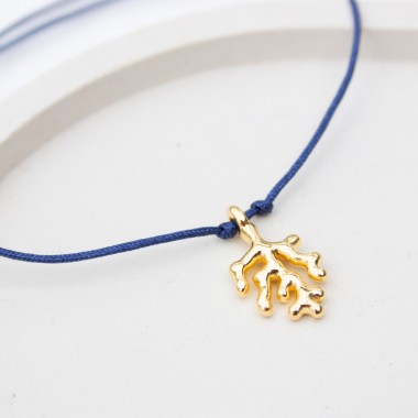 Bow & Hummingbird Armband auf Karte - Koralle - Ein kleiner Gruß vom Meer - 24 Karat vergoldet