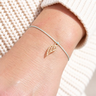 Bow & Hummingbird Schutzengel Armband „Ich schenke dir einen Schutzengel“ – Glücksbringer mit Engelsflügel, 24 Karat vergoldet

