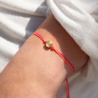 Armband auf Karte - Smiley - Ich schenke dir ein Lächeln