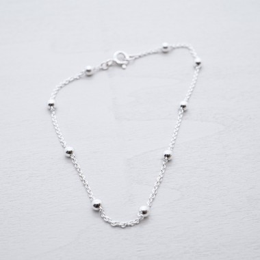 Minimalistisches Silberarmband mit Kugeln - SchmuckvonVreni