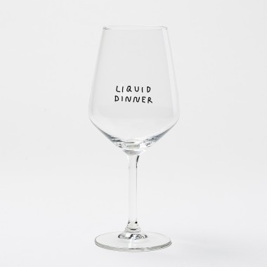 "Liquid Dinner" Weinglas by Johanna Schwarzer × selekkt