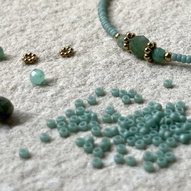 DIY-Set Armband mit Smaragden I wasserfest & plastikfrei I ever so tiny