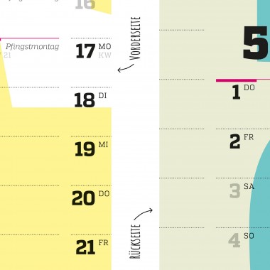 Wandkalender 2024 und 2025, 24 Monate verwendbar, A1-Jahresplaner, 2-Jahres-Kalender, Halbjahre abtrennbar