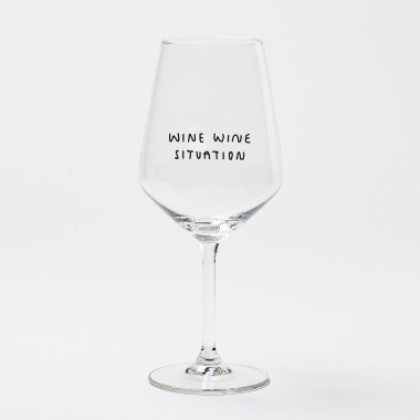 "Wine Wine Situation" Weinglas by Johanna Schwarzer × selekkt