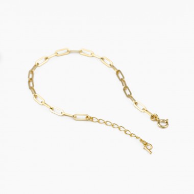Klassisches Glieder-Armband mit Smiley-Anhänger aus Gold Vermeil | Paeoni Colors