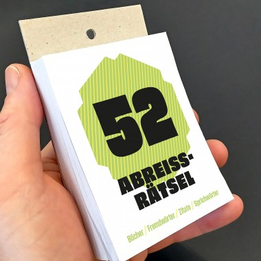 KNOBELBLOCK // Rätsel: Bücher, Fremdwörter, Zitate, Sprichwörter – 52 Rätsel, Abreißkalender