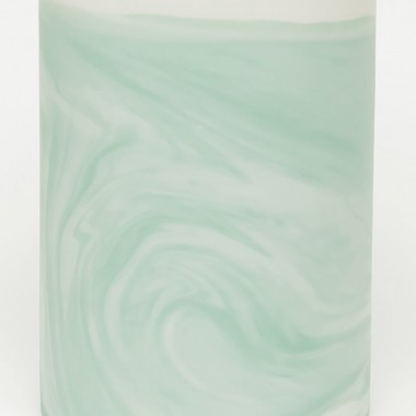 Rimma Tchilingarian – The Green Vase – Handgemachtes Porzellan, weiß und grün – marmoriert