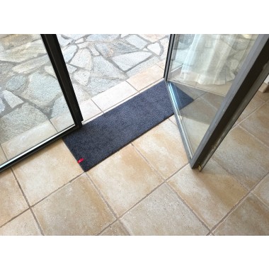 Keilbach Fußmatte terrazza 87 x 28 cm, nur 9 mm dick, rutschsicherer und strapazierfähiger PVC-Rücken, UV-beständige Polyamid Faser 