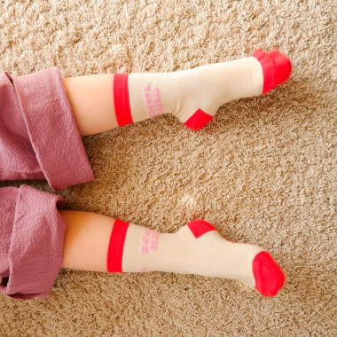 tinyday - Schulkind-Socken | rosa - Kindersocken-Einschulung