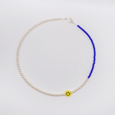 »Tummy« SMILEY-Kette in Kobaltblaumit von pinapina